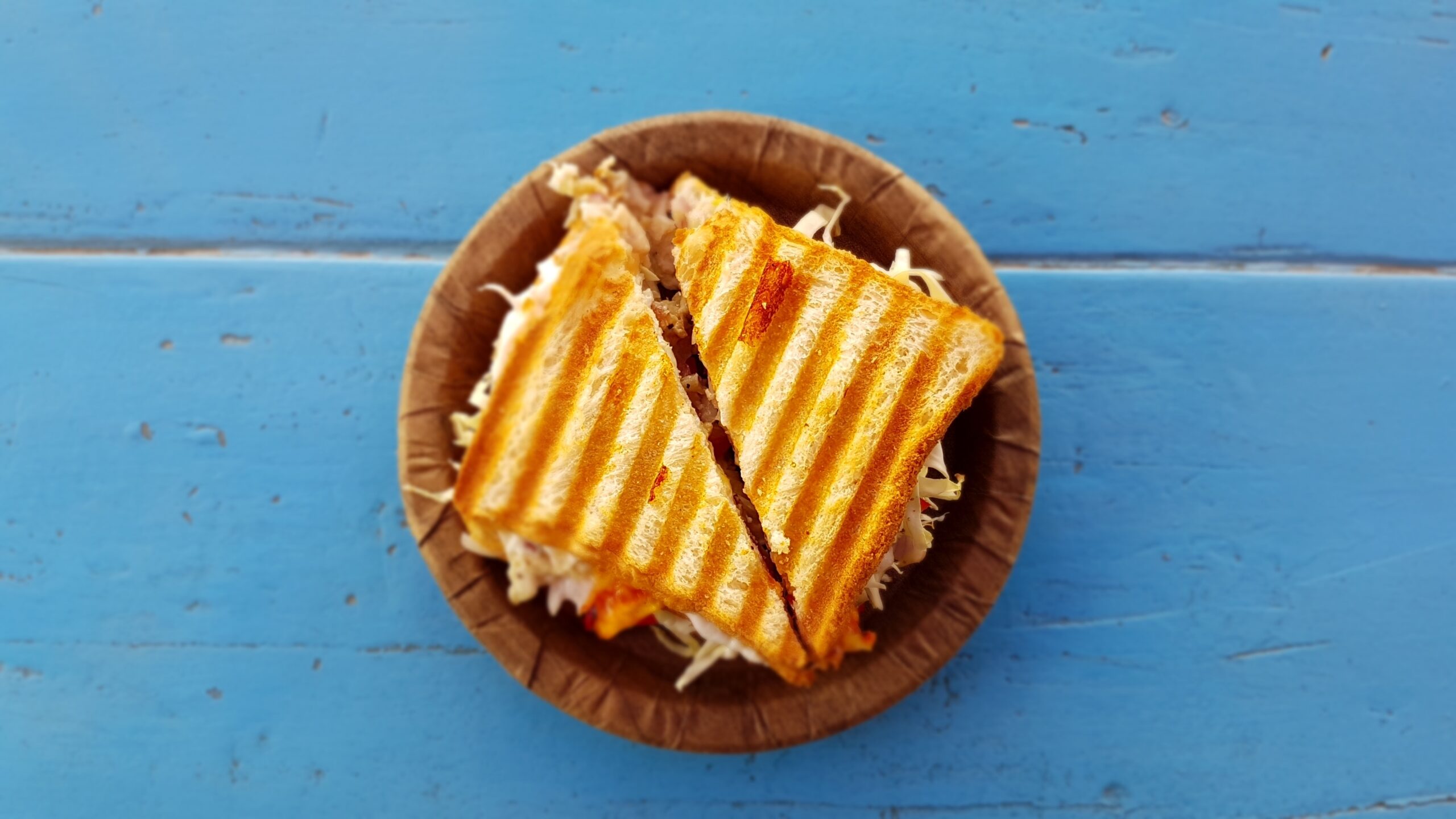 Grilled Cheese & Spinach, Pepper Sandwich