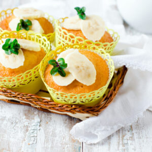 Muffins with a banana